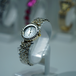 Kadın Kol Saati Gold Taş Detaylı