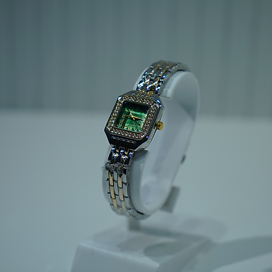 Kadın Kol Saati Gold Gümüş Taş Detaylı