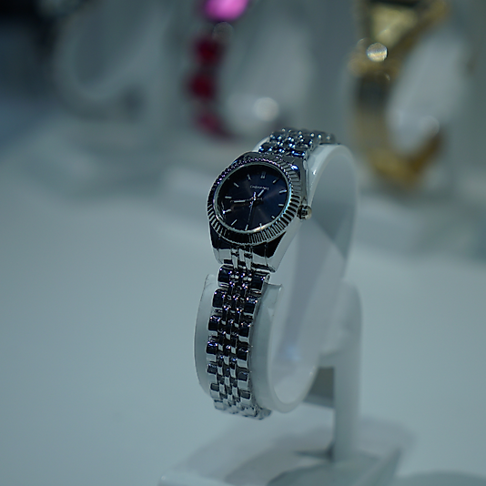 Kadın Kol Saati Gümüş Taş Detaylı