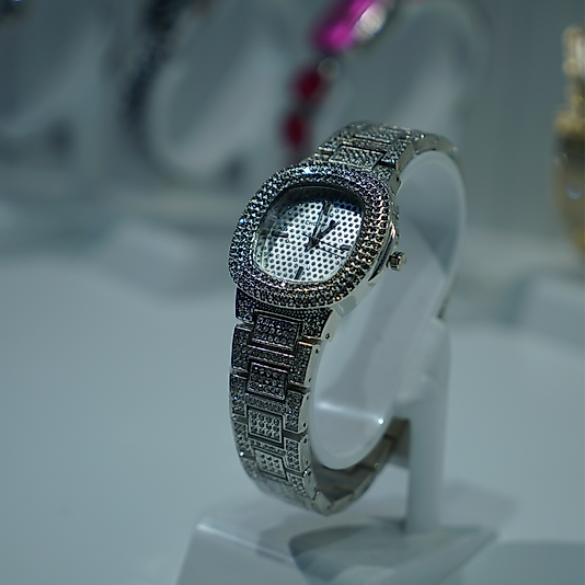 Kadın Kare Taşlı Gümüş Kol Saati